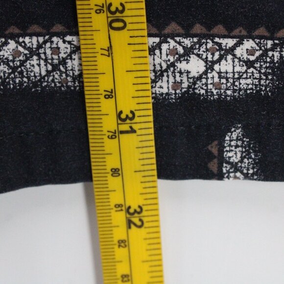 Vintage Moda Campia Moda Shirt Mens Black Button Down Geometrical Pattern XL 90s - Picture 9 of 9